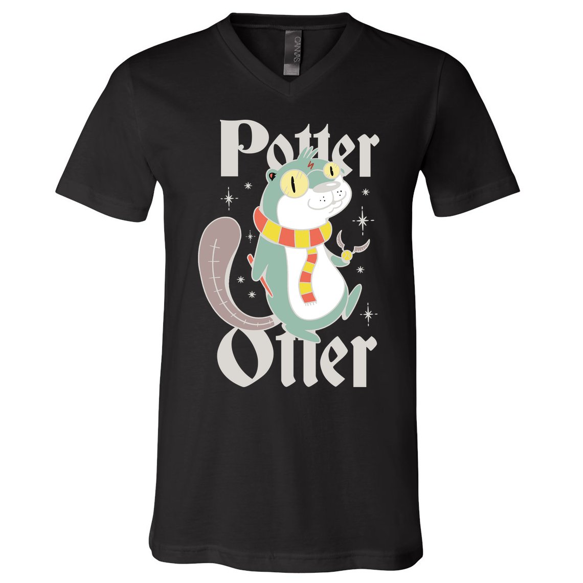 Potter Otter V-Neck T-Shirt