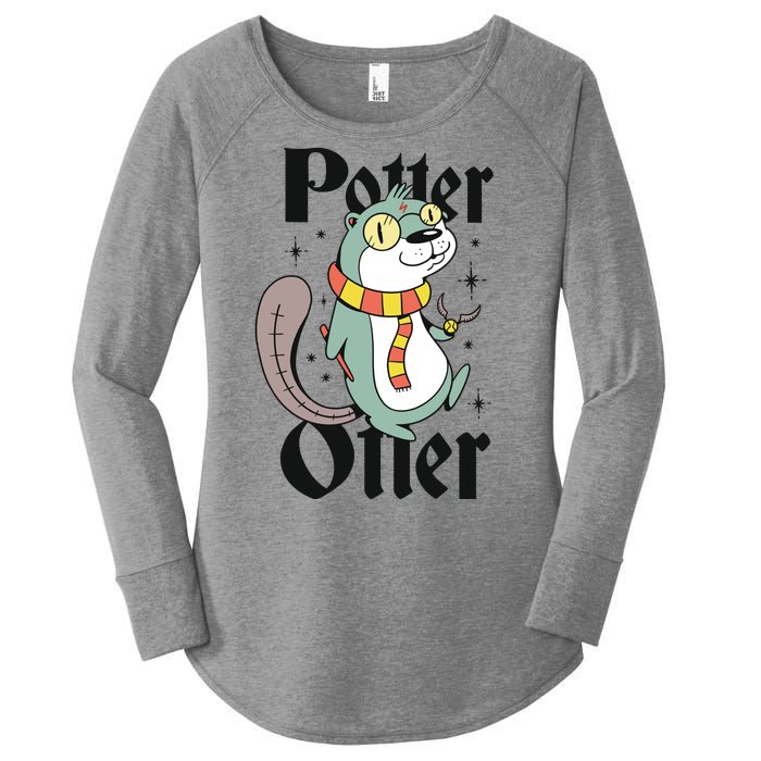 Potter Otter Women's Perfect Tri Tunic Long Sleeve Shirt