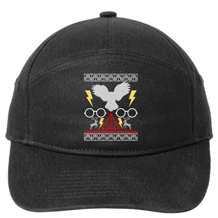 Potter Ugly Christmas Sweater Lighting 7-Panel Snapback Hat