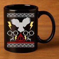 Potter Ugly Christmas Sweater Lighting 11oz C Handle Ceramic Mug