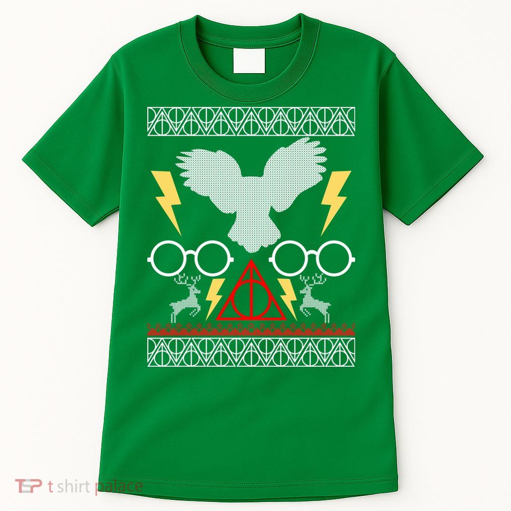 Potter Ugly Christmas Sweater Lighting Tall T-Shirt