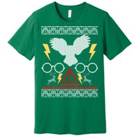 Potter Ugly Christmas Sweater Lighting Premium T-Shirt