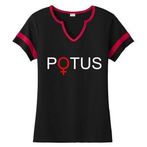 Potus Hillary Clinton Ladies Halftime Notch Neck Tee