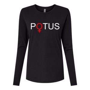 Potus Hillary Clinton Womens Cotton Relaxed Long Sleeve T-Shirt