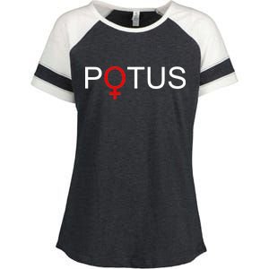 Potus Hillary Clinton Enza Ladies Jersey Colorblock Tee