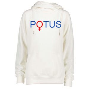 Potus Hillary Clinton Womens Funnel Neck Pullover Hood