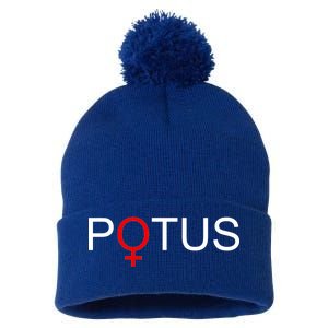 Potus Hillary Clinton Pom Pom 12in Knit Beanie