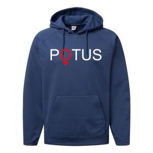 Potus Hillary Clinton Performance Fleece Hoodie