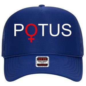 Potus Hillary Clinton High Crown Mesh Back Trucker Hat