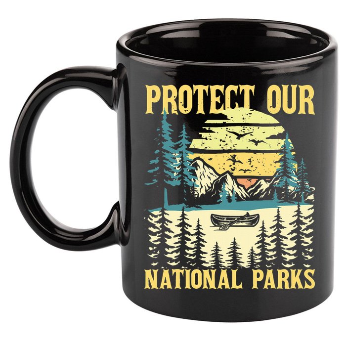 Protect Our Us National Parks Hiking & Camping Lover 11oz C Handle Ceramic Mug