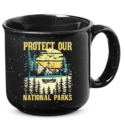 Protect Our Us National Parks Hiking & Camping Lover 15oz Campfire Ceramic Mug
