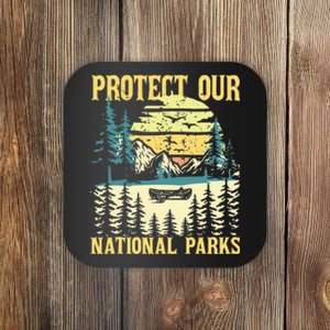 Protect Our Us National Parks Hiking & Camping Lover Coaster