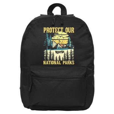 Protect Our Us National Parks Hiking & Camping Lover 16 in Basic Backpack