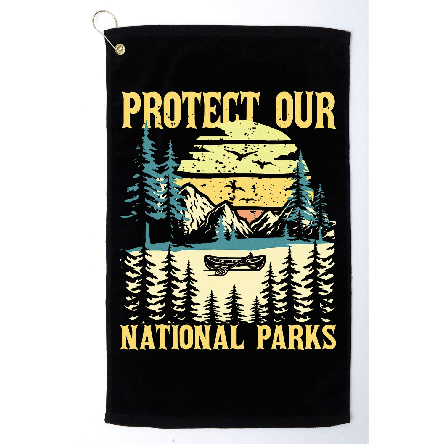 Protect Our Us National Parks Hiking & Camping Lover Golf Towel