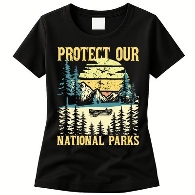 Protect Our Us National Parks Hiking & Camping Lover Womens T-Shirt