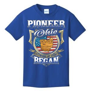 Pioneer Ohio Usa Flag 4th Of July Funny Gift Kids T-Shirt