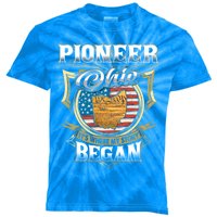 Pioneer Ohio Usa Flag 4th Of July Funny Gift Kids Tie-Dye T-Shirt