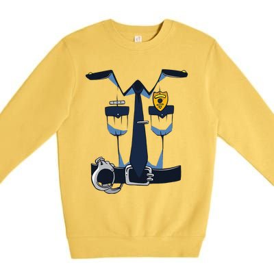 Police Officer Uniform Halloween Costume Premium Crewneck Sweatshirt