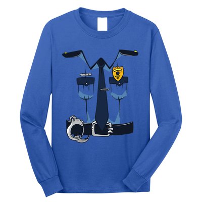 Police Officer Uniform Halloween Costume Long Sleeve Shirt