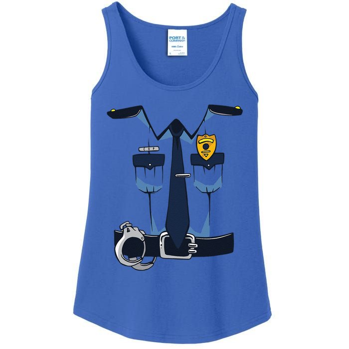 Police Officer Uniform Halloween Costume Ladies Essential Tank