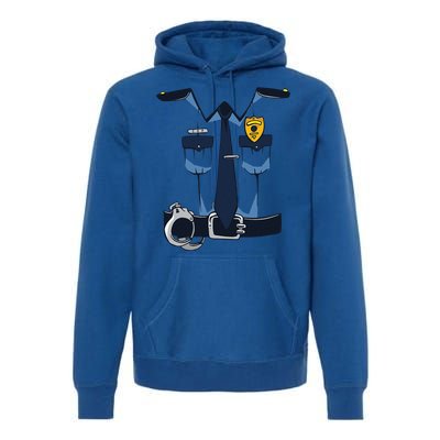 Police Officer Uniform Halloween Costume Premium Hoodie