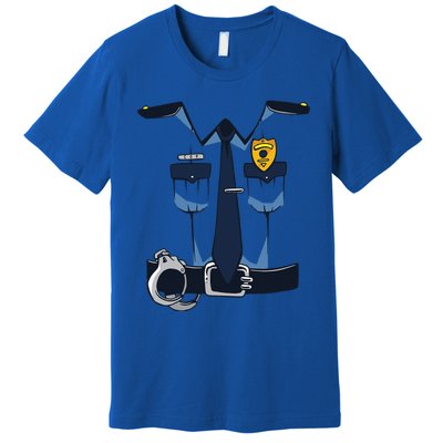 Police Officer Uniform Halloween Costume Premium T-Shirt