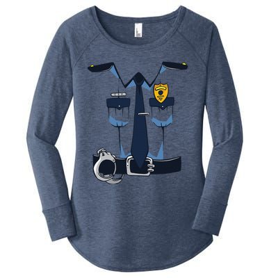 Police Officer Uniform Halloween Costume Women's Perfect Tri Tunic Long Sleeve Shirt