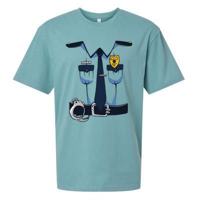 Police Officer Uniform Halloween Costume Sueded Cloud Jersey T-Shirt