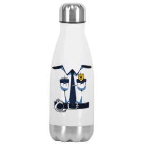 Police Officer Uniform Halloween Costume Stainless Steel Insulated Water Bottle