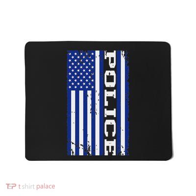 Police Officer Usa American Flag Mousepad