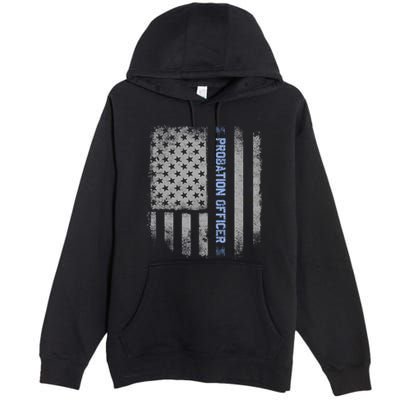 Probation Officer US Flag Hoodie Premium Pullover Hoodie