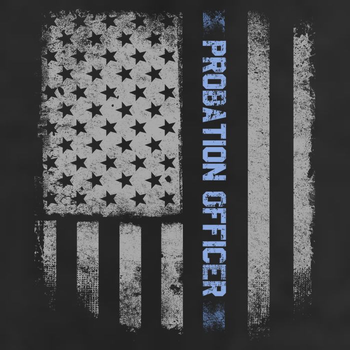Probation Officer US Flag Hoodie Tumbler