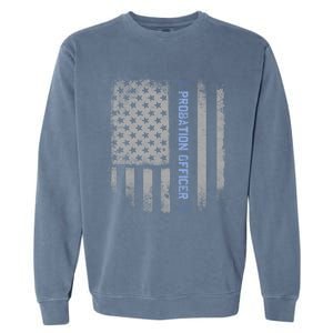 Probation Officer US Flag Hoodie Garment-Dyed Sweatshirt