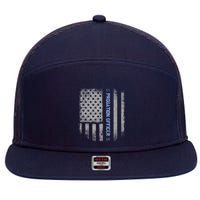 Probation Officer US Flag Hoodie 7 Panel Mesh Trucker Snapback Hat