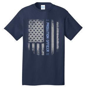 Probation Officer US Flag Hoodie Tall T-Shirt