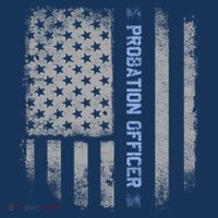 Probation Officer US Flag Hoodie Button