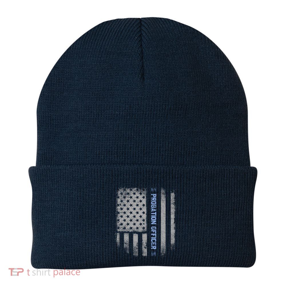 Probation Officer US Flag Hoodie Beanie