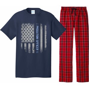 Probation Officer US Flag Hoodie Pajama Set