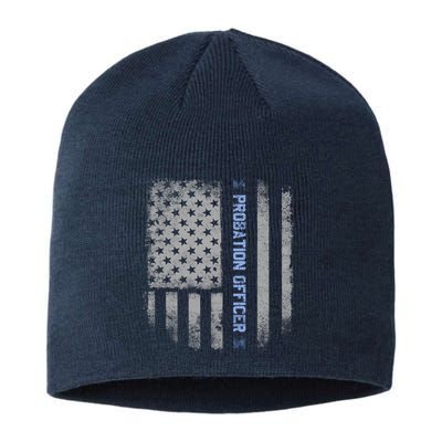 Probation Officer US Flag Hoodie Sustainable Beanie
