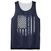 Probation Officer US Flag Hoodie Mesh Reversible Basketball Jersey Tank