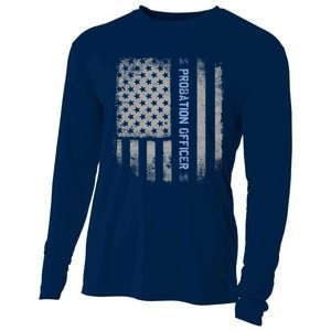 Probation Officer US Flag Hoodie Cooling Performance Long Sleeve Crew