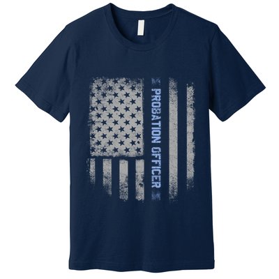 Probation Officer US Flag Hoodie Premium T-Shirt