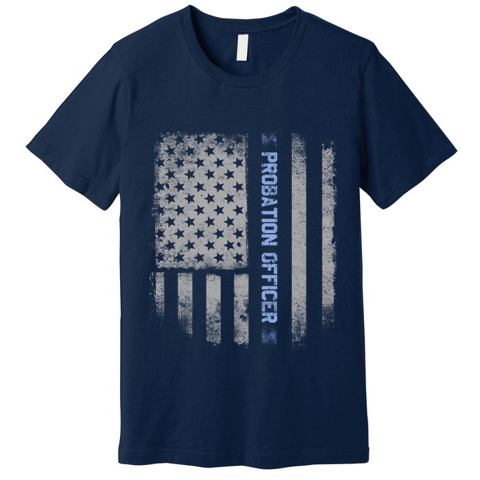 Probation Officer US Flag Hoodie Premium T-Shirt