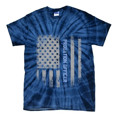 Probation Officer US Flag Hoodie Tie-Dye T-Shirt
