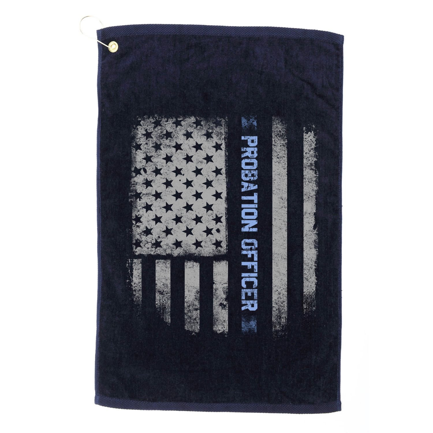 Probation Officer US Flag Hoodie Golf Towel