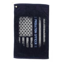 Probation Officer US Flag Hoodie Golf Towel