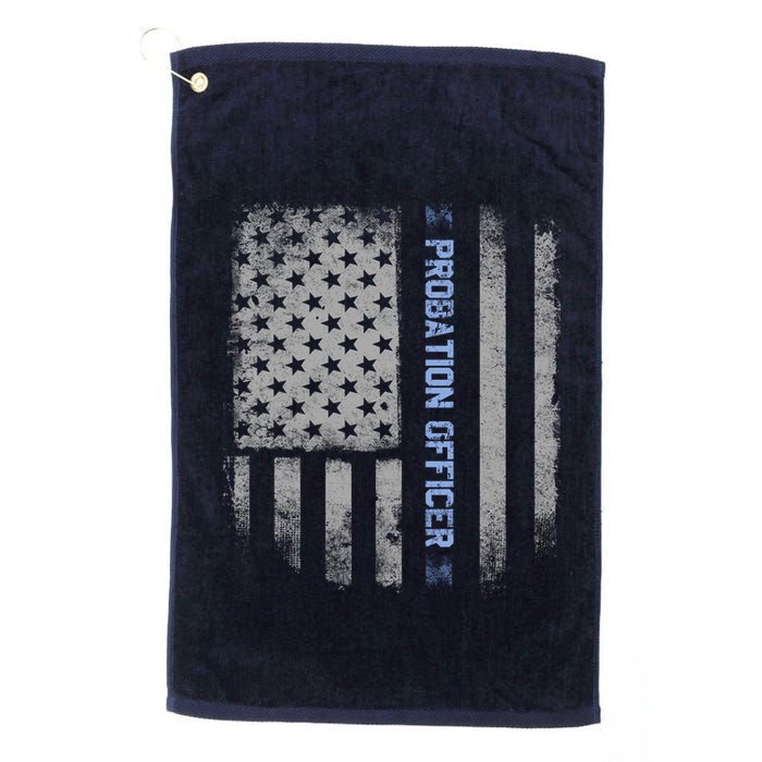 Probation Officer US Flag Hoodie Golf Towel
