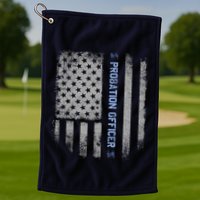 Probation Officer US Flag Hoodie Golf Towel