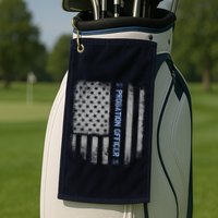 Probation Officer US Flag Hoodie Golf Towel