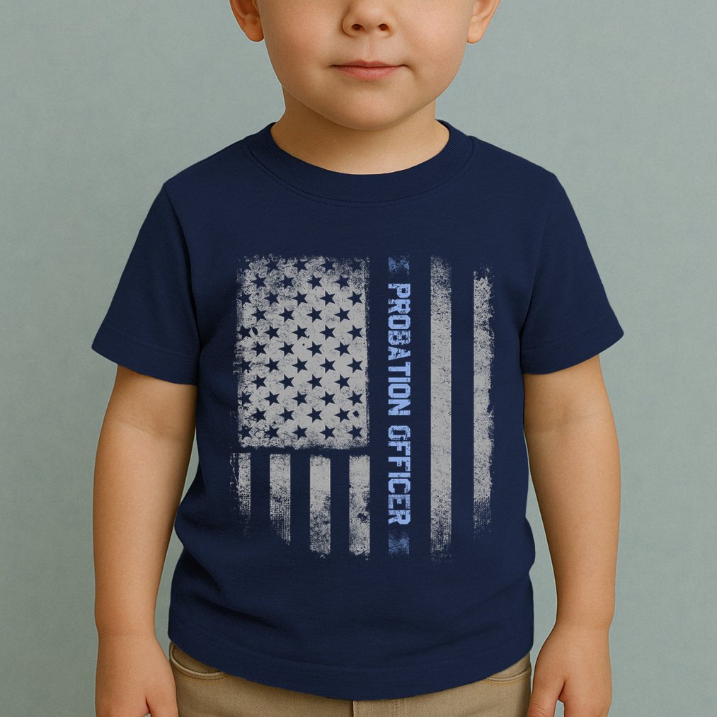 Probation Officer US Flag Hoodie Toddler T-Shirt